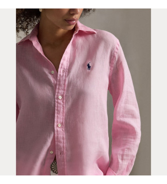 Polo Ralph Lauren Camisa de lino Classic Fit rosa claro