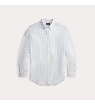 Polo Ralph Lauren Camicia di lino a righe Custom Fit blu