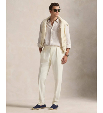 Polo Ralph Lauren Camicia in lino a righe beige su misura