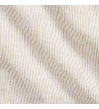Polo Ralph Lauren Camicia in lino a righe Custom Fit beige