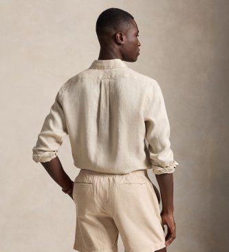 Polo Ralph Lauren Chemise en lin Custom Fit beige
