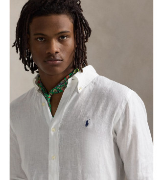 Polo Ralph Lauren Custom Fit Linen Shirt white