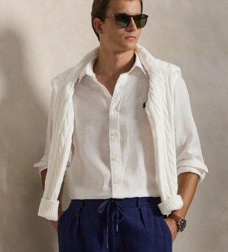 Polo Ralph Lauren Linne skjorta med passform vit