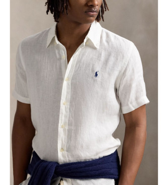 Polo Ralph Lauren Custom Fit Linen Shirt white