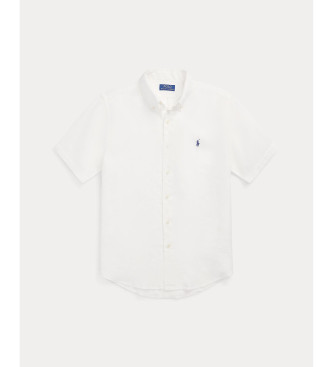 Polo Ralph Lauren Camisa de lino Custom Fit blanco