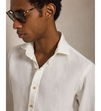 Polo Ralph Lauren Camicia in lino Custom Fit bianco