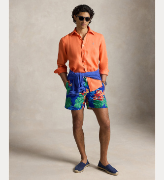 Polo Ralph Lauren Camisa de lino Custom Fit naranja