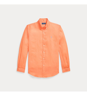 Polo Ralph Lauren Camisa de lino Custom Fit naranja