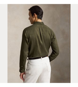 Polo Ralph Lauren Custom Fit Linen Shirt green