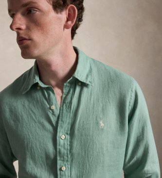 Polo Ralph Lauren Maßgeschneidertes Leinenhemd grün