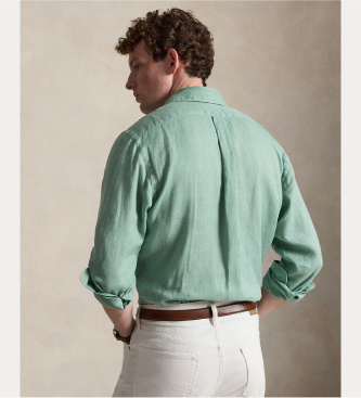 Polo Ralph Lauren Camicia di lino verde su misura