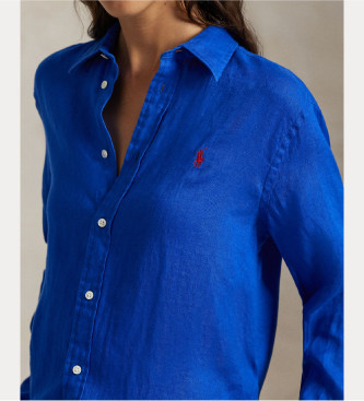 Polo Ralph Lauren Klassisch geschnittenes Leinenhemd blau