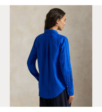 Polo Ralph Lauren Klassisch geschnittenes Leinenhemd blau