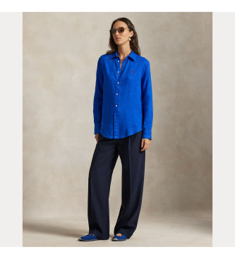 Polo Ralph Lauren Klassisch geschnittenes Leinenhemd blau