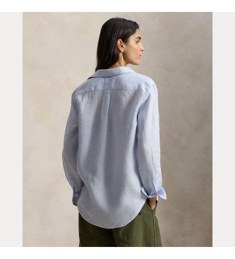 Polo Ralph Lauren Klassisch geschnittenes Leinenhemd blau