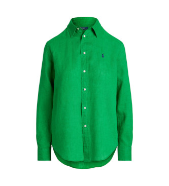 Polo Ralph Lauren Camisa de linho de corte clssico verde