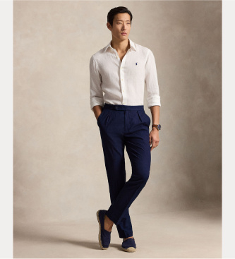 Polo Ralph Lauren Slim Fit linneskjorta vit