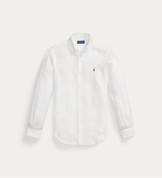 Polo Ralph Lauren Camicia bianca in lino slim fit