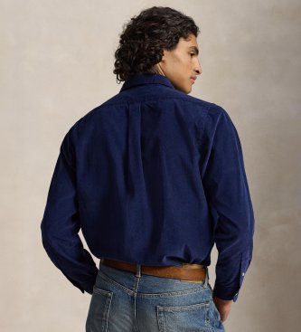 Polo Ralph Lauren Camicia di velluto a coste Custom Fit blu marino