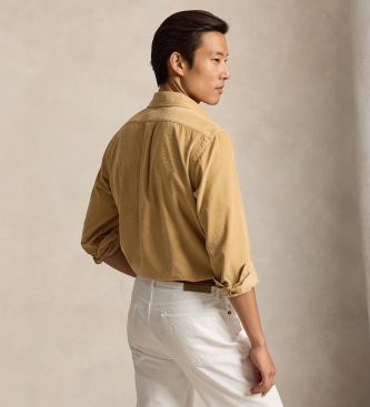 Polo Ralph Lauren Camicia di velluto a coste Custom Fit marrone