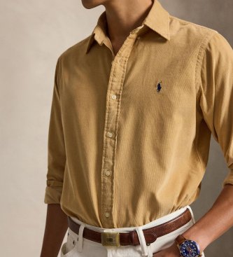 Polo Ralph Lauren Camicia di velluto a coste Custom Fit marrone