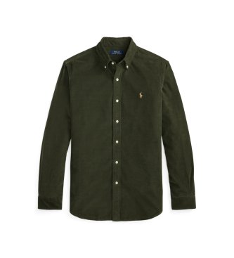 Polo Ralph Lauren Camicia di velluto a coste Custom Fit verde oliva