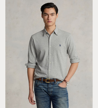 Polo Ralph Lauren Camicia in piqu ultraleggero grigio