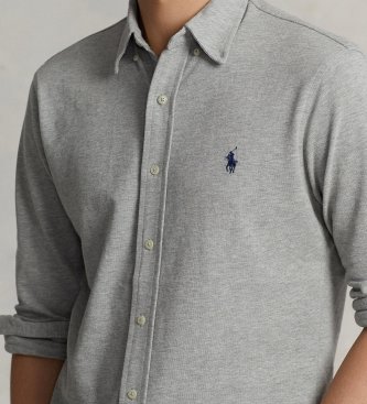 Polo Ralph Lauren Camicia in piqué ultraleggero grigio