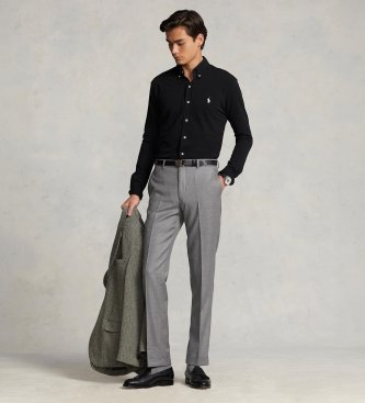 Polo Ralph Lauren Camisa de piqué ultraligera negro