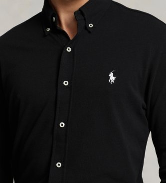 Polo Ralph Lauren Camisa de piqué ultraligera negro