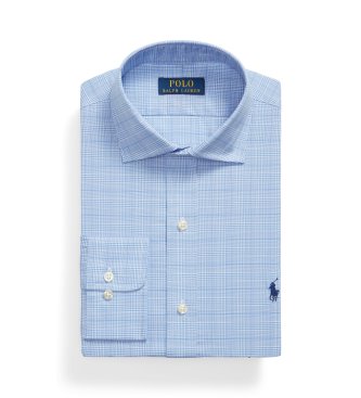 Polo Ralph Lauren Camicia in popeline a quadri Glen blu