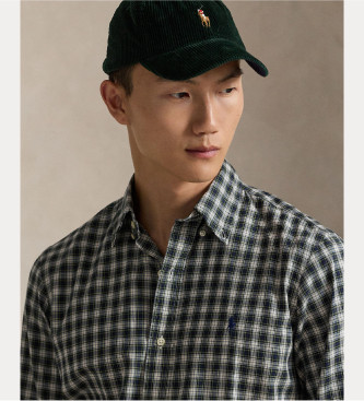 Polo Ralph Lauren Camisa de sarga Custom Fit con cuadros marino