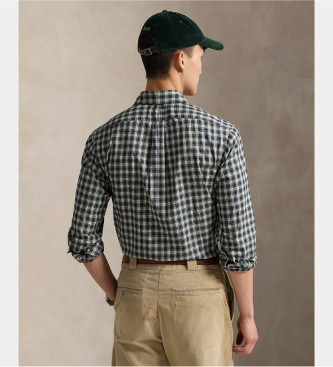 Polo Ralph Lauren Camisa de sarga Custom Fit con cuadros marino