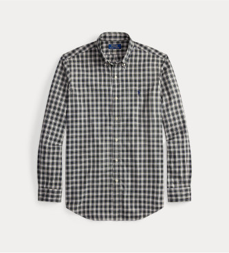Polo Ralph Lauren Camisa de sarga Custom Fit con cuadros marino