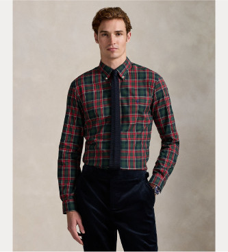 Polo Ralph Lauren Camisa de sarga Custom Fit con cuadros rojo