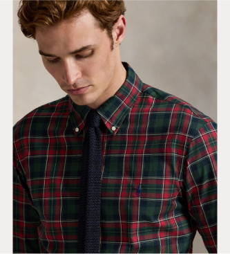Polo Ralph Lauren Camisa de sarga Custom Fit con cuadros rojo
