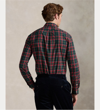 Polo Ralph Lauren Camisa de sarga Custom Fit con cuadros rojo