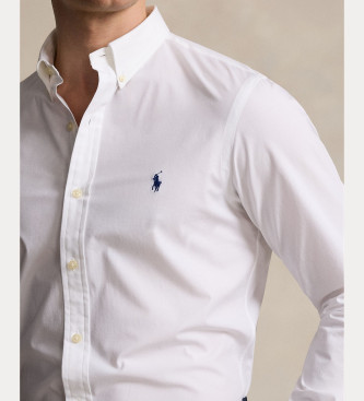 Polo Ralph Lauren Camisa elstica de popelina Slim Fit blanco
