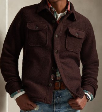Polo Ralph Lauren Camisa Felted marrón