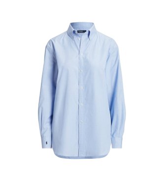 Polo Ralph Lauren Camisa oversize de algodão fil-à-fil azul