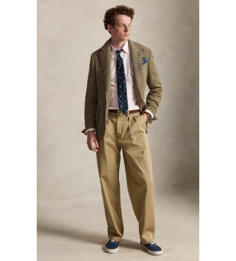 Polo Ralph Lauren Camisa oxford de listras Custom Fit rosa