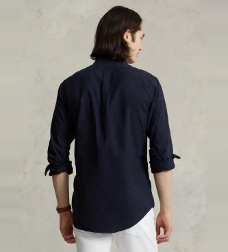 Polo Ralph Lauren Dopasowana koszula Oxford w kolorze granatowym