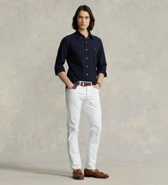Polo Ralph Lauren Dopasowana koszula Oxford w kolorze granatowym