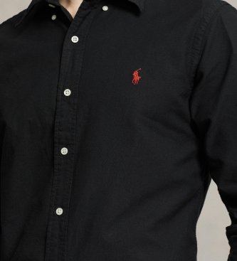 Polo Ralph Lauren Camicia Oxford nera su misura