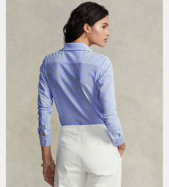 Polo Ralph Lauren Camisa de malha oxford com riscas azuis