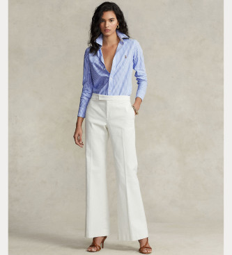 Polo Ralph Lauren Camisa de malha oxford com riscas azuis