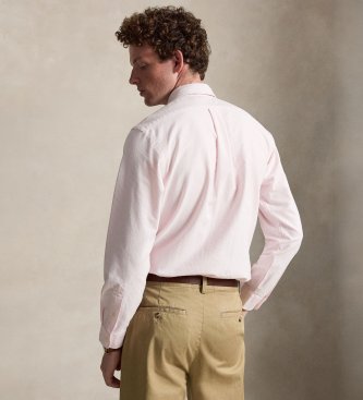 Polo Ralph Lauren Camisa oxford de rayas Custom Fit rosa