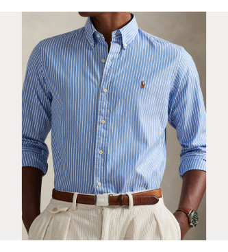 Polo Ralph Lauren Camicia Oxford elasticizzata blu su misura