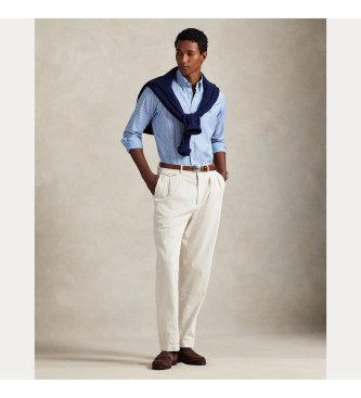 Polo Ralph Lauren Camicia Oxford elasticizzata blu su misura