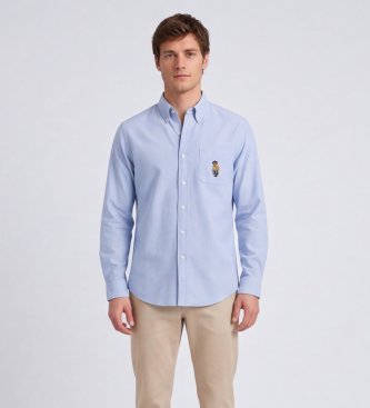 Polo Ralph Lauren Blue Polo Bear Oxford Shirt